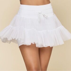 BRAND NEW POPFLEX Pirouette Skort Skirt - Cool White - Size XL